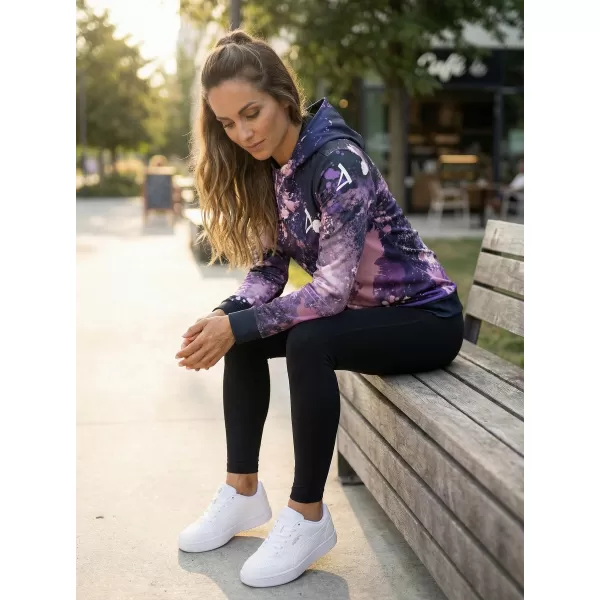  Funktionaler Sweatshirt -Prämie von Frauen ALTISPORT VOJ/ALW055MI01 SCHWARZ -VIOLETT 