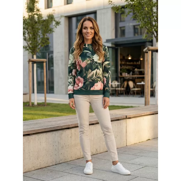  Funktionaler Sweatshirt -Prämie von Frauen ALTISPORT VOJ/ALW097MI01 ROSA BLUMEN 