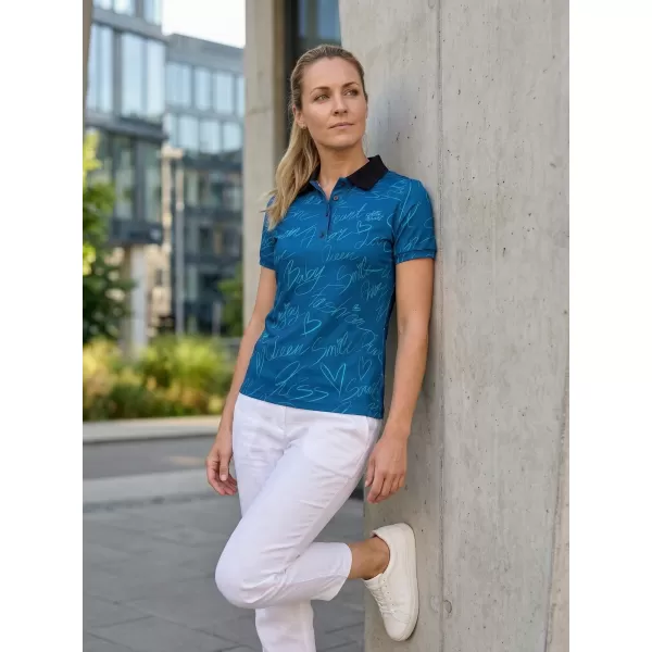  Frauenfunktional T -Shirt mit Premiumkragen ALTISPORT VOJ/ALW084TR05 BLAU 