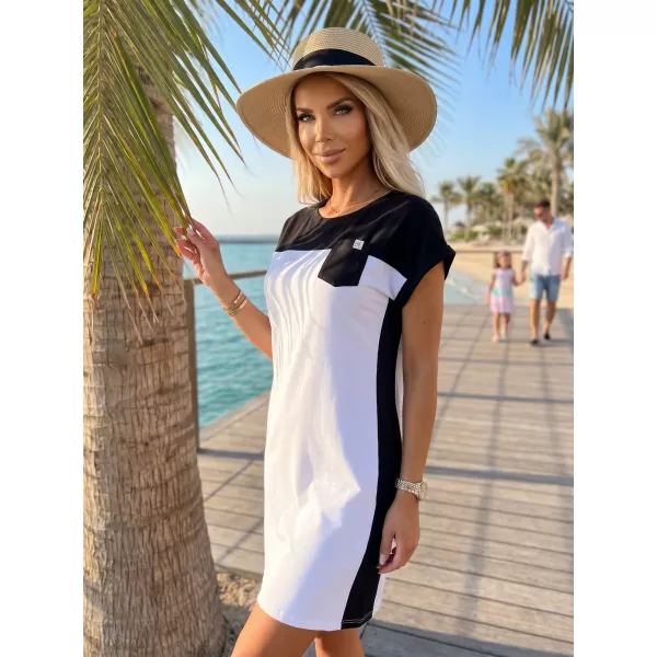 Kleid ALTISPORT EDRA SCHWARZ/WEIß 