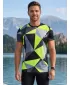 Männer funktionaler T -Shirt Premium Plus ALTISPORT VOJ/ALM007TR02 SCHWARZ/FLUO GELB