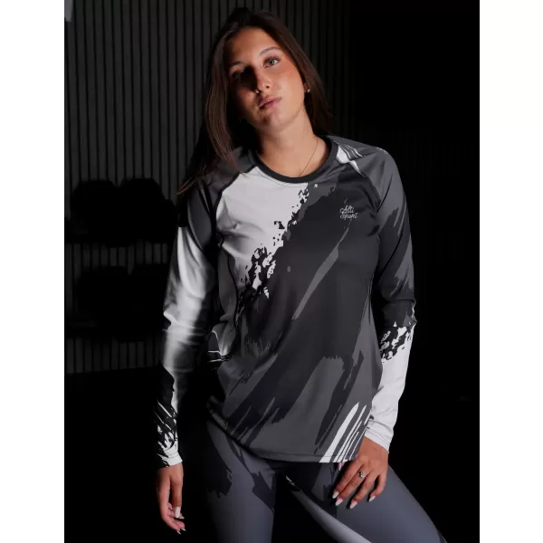  Frauen funktionales t -Shirt mit langen Ärmeln Premium ALTISPORT VOJ/ALW081TR03 SCHWARZ 
