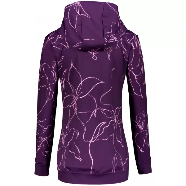  Funktionales Sweatshirt von Frauen auf Reißverschlussprämie ALTISPORT VOJ/ALW100MI02 FUCHSIE 