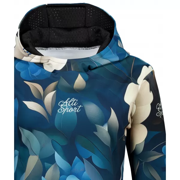  Funktionaler Sweatshirt -Prämie von Frauen ALTISPORT VOJ/ALW097MI01 BLAUE BLUMEN 