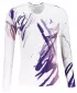 Frauen funktionales t -Shirt mit langen Ärmeln Premium ALTISPORT VOJ/ALW074TR03 WEIß/LILA
