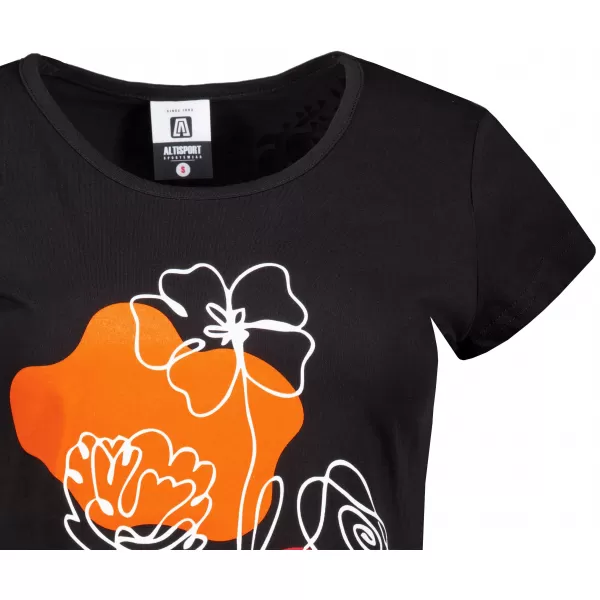  T -Shirt ALTISPORT ALW189122 SCHWARZ -ORANGE 