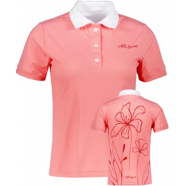  Frauenfunktional T -Shirt mit Premiumkragen ALTISPORT VOJ/ALW075TR05 PFIRSICH 