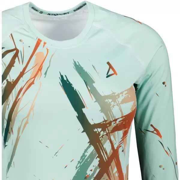  Frauen funktionales t -Shirt mit langen Ärmeln Premium ALTISPORT VOJ/ALW074TR03 GRÜN/ORANGE 