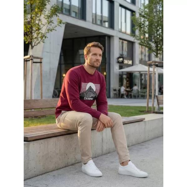  Herren -Sweatshirt ALTISPORT ALM188406 GRANAT 