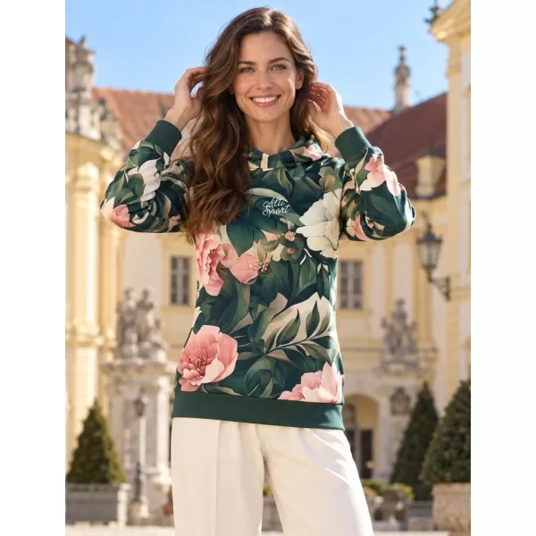  Funktionaler Sweatshirt -Prämie von Frauen ALTISPORT VOJ/ALW097MI01 ROSA BLUMEN 