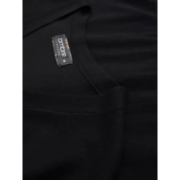  Männliche Strickjacke OMBRE OM-SWCD-0126 SCHWARZ 