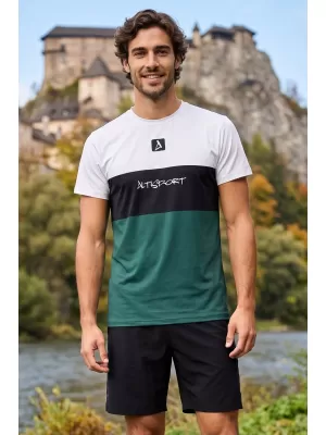 Männer funktionaler T -Shirt Premium Plus ALTISPORT VOJ/ALM051TR02 WEIß -GREEN