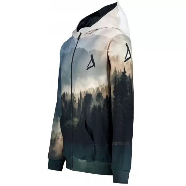  Funktionales Sweatshirt von Männern auf Reißverschlussprämie ALTISPORT VOJ/ALM030MI02 WALD/GRÜN 