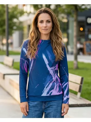 Funktionaler Sweatshirt -Prämie von Frauen ALTISPORT VOJ/ALW074MI01 BLAU-VIOLETT