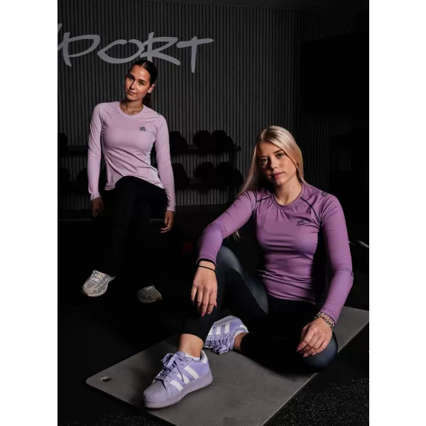  Frauen funktionales t -Shirt mit langen Ärmeln Premium ALTISPORT VOJ/ALW078TR03 LILA 