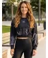 Funktionelle Sweatshirt -Premium von Frauen von Frauen ALTISPORT VOJ/ALW083MI08 SCHWARZ UND WEIß