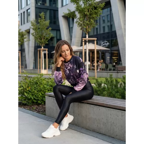  Funktionelle Sweatshirt -Premium von Frauen von Frauen ALTISPORT VOJ/ALW055MI08 SCHWARZ -VIOLETT 