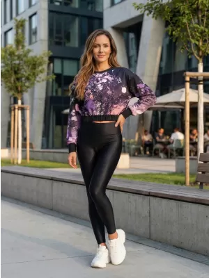 Funktionelle Sweatshirt -Premium von Frauen von Frauen ALTISPORT VOJ/ALW055MI08 SCHWARZ -VIOLETT