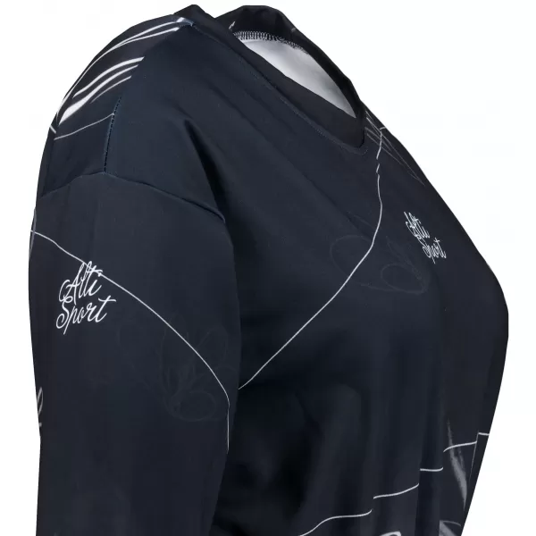  Funktionelle Sweatshirt -Premium von Frauen von Frauen ALTISPORT VOJ/ALW083MI08 SCHWARZ UND WEIß 