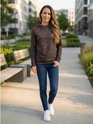 Funktionaler Sweatshirt -Prämie von Frauen ALTISPORT VOJ/ALW047MI01 DUNKELBRAUN