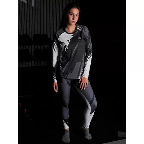  Frauen funktionales t -Shirt mit langen Ärmeln Premium ALTISPORT VOJ/ALW081TR03 SCHWARZ 