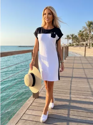 Kleid ALTISPORT EDRA SCHWARZ/WEIß