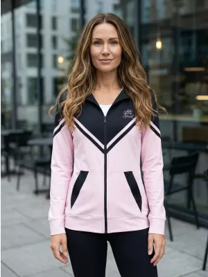 Funktionales Sweatshirt von Frauen auf Reißverschlussprämie ALTISPORT VOJ/ALW101MI02 PINK/SCHWARZ