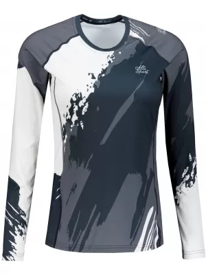 Frauen funktionales t -Shirt mit langen Ärmeln Premium ALTISPORT VOJ/ALW081TR03 SCHWARZ