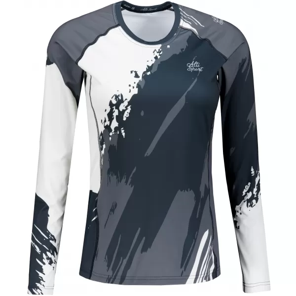  Frauen funktionales t -Shirt mit langen Ärmeln Premium ALTISPORT VOJ/ALW081TR03 SCHWARZ 