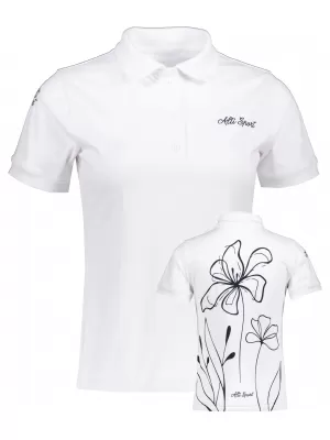 Frauenfunktional T -Shirt mit Premiumkragen ALTISPORT VOJ/ALW075TR05 WEIß