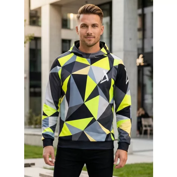  Funktionaler Sweatshirt -Premium von Männern ALTISPORT VOJ/ALM007MI01 SCHWARZ/FLUO GELB 
