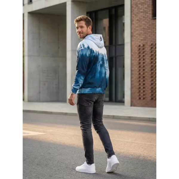  Funktionales Sweatshirt von Männern auf Reißverschlussprämie ALTISPORT VOJ/ALM030MI02 WALD/BLAU 