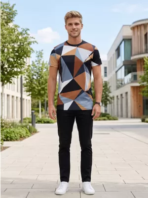 Männer funktionaler T -Shirt Premium Plus ALTISPORT VOJ/ALM007TR02 SCHWARZ -BROWN