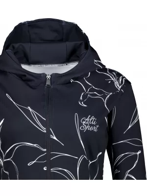 Funktionales Sweatshirt von Frauen auf Reißverschlussprämie ALTISPORT VOJ/ALW100MI02 SCHWARZ