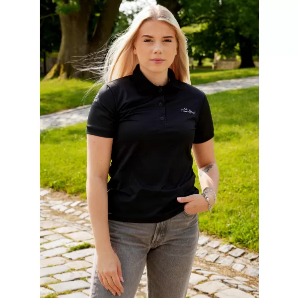  Frauenfunktional T -Shirt mit Premiumkragen ALTISPORT VOJ/ALW075TR05 SCHWARZ 