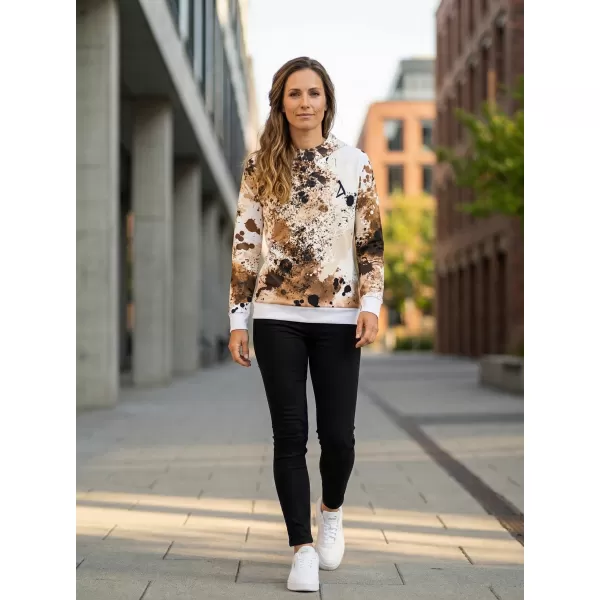  Funktionaler Sweatshirt -Prämie von Frauen ALTISPORT VOJ/ALW055MI01 WEIß -BROWN 