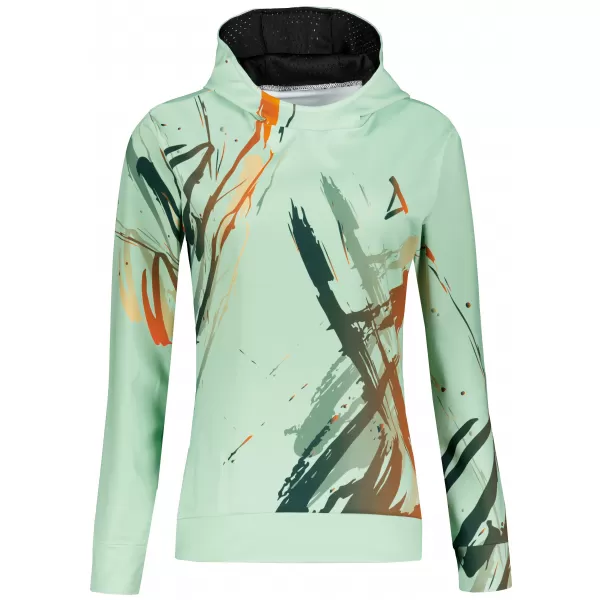  Funktionaler Sweatshirt -Prämie von Frauen ALTISPORT VOJ/ALW074MI01 GRÜN-ORANGE 
