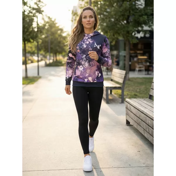  Funktionaler Sweatshirt -Prämie von Frauen ALTISPORT VOJ/ALW055MI01 SCHWARZ -VIOLETT 