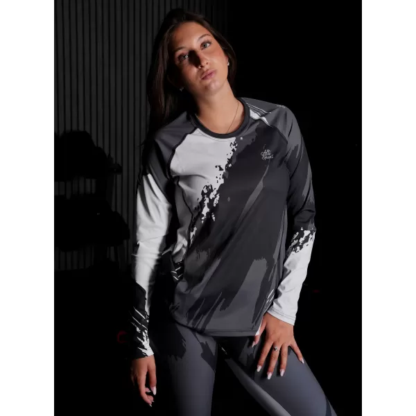  Frauen funktionales t -Shirt mit langen Ärmeln Premium ALTISPORT VOJ/ALW081TR03 SCHWARZ 