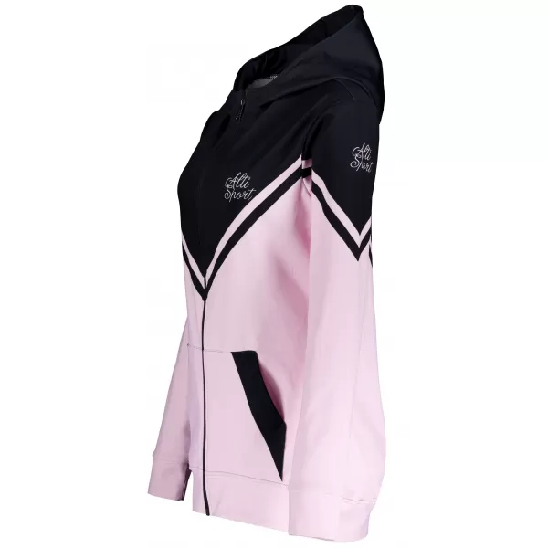  Funktionales Sweatshirt von Frauen auf Reißverschlussprämie ALTISPORT VOJ/ALW101MI02 PINK/SCHWARZ 