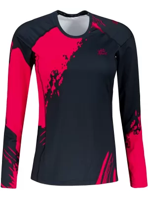 Frauen funktionales t -Shirt mit langen Ärmeln Premium ALTISPORT VOJ/ALW081TR03 HEIßROSA