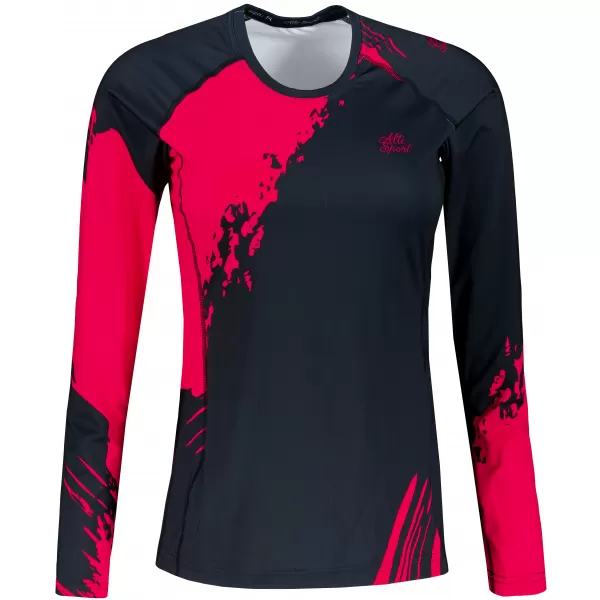  Frauen funktionales t -Shirt mit langen Ärmeln Premium ALTISPORT VOJ/ALW081TR03 HEIßROSA 