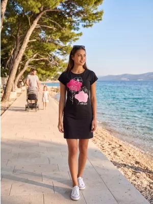 Kleid ALTISPORT ALW189178 SCHWARZ -PINK