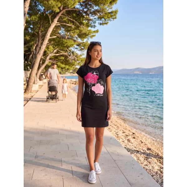  Kleid ALTISPORT ALW189178 SCHWARZ -PINK 