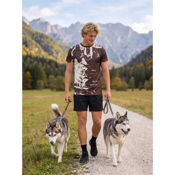  Männer funktionaler T -Shirt Premium Plus ALTISPORT VOJ/ALM057TR02 BRAUN 