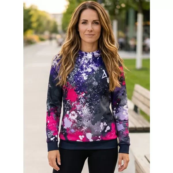  Funktionaler Sweatshirt -Prämie von Frauen ALTISPORT VOJ/ALW055MI01 SCHWARZ -PINK 