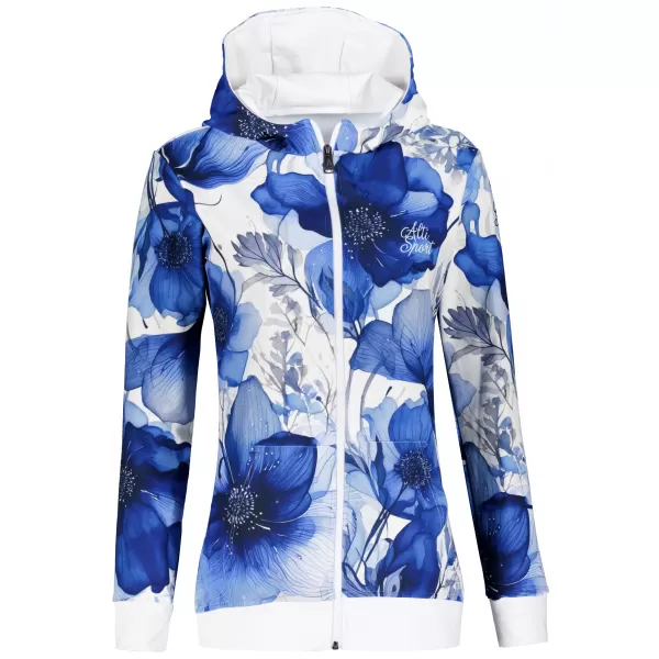  Funktionales Sweatshirt von Frauen auf Reißverschlussprämie ALTISPORT VOJ/ALW102MI02 MARINE/WEIß 