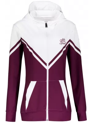 Funktionales Sweatshirt von Frauen auf Reißverschlussprämie ALTISPORT VOJ/ALW101MI02 BURGUND/WEIß