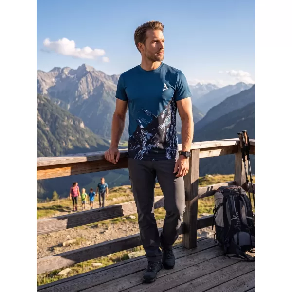 Männer funktionaler T -Shirt Premium Plus ALTISPORT VOJ/ALM059TR02 MARINE 