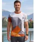 Männer funktionaler T -Shirt Premium Plus ALTISPORT VOJ/ALM007TR02 ORANGE/GRAU